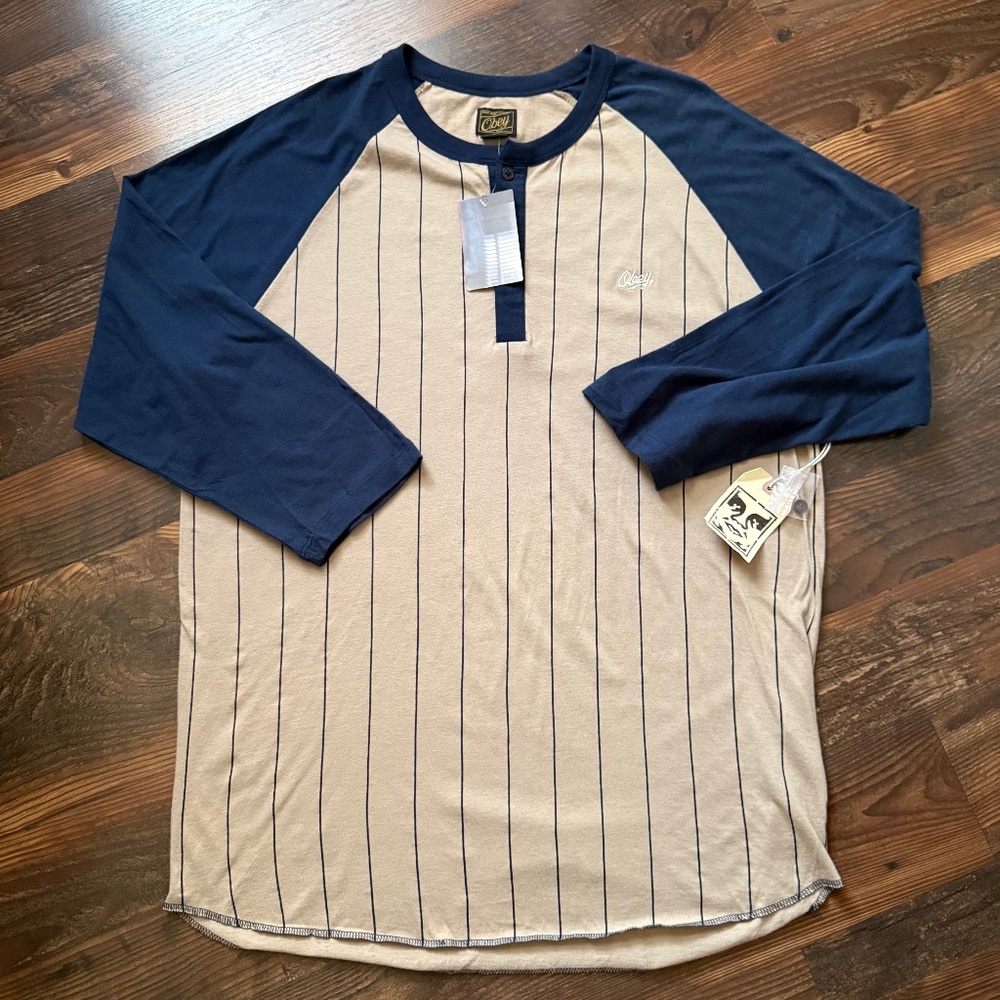 SOLD - Obey - Baseball Shirt - NWT - Men's L